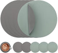 Myir JUN 15 Inches Round Placemats Set of 6 Faux Leather Place Mats | by MyirJUN