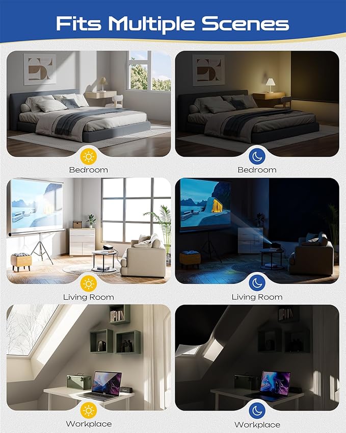 30" W x 36" L 100% Portable Blackout Curtains, Total Darkness No-Drill Black Out Window Cover,Temporary Blackout Shades with Hook & Loop Tape, for Bedroom, Nursery, Dorm, Travel (Black)