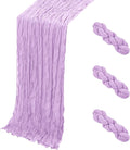 3 Pack Lavender Cheesecloth Table Runner, 17 x 108 Inch, Gauze Cheese Cloth by Yorcari