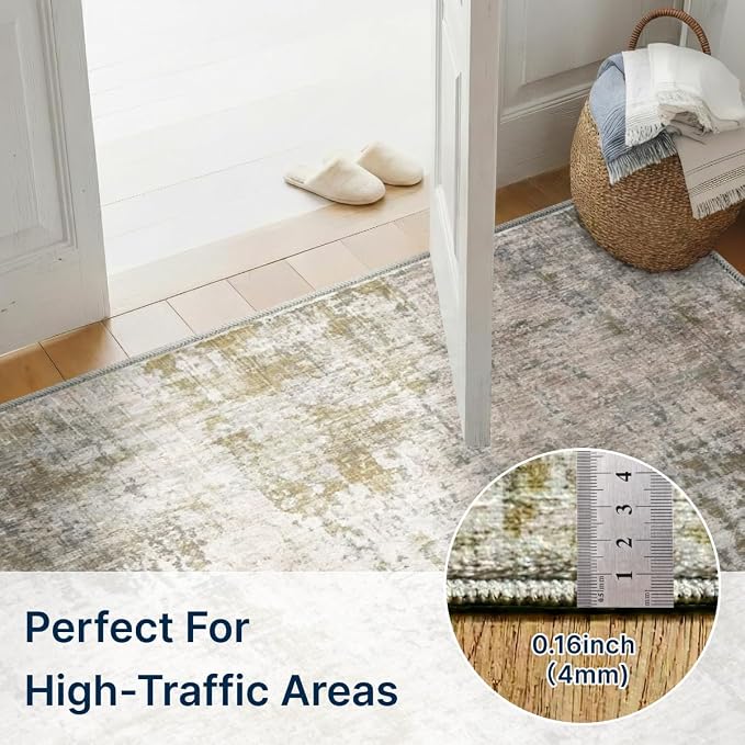 6x9 Area Rugs Washable Living Room Rug-No Slip Soft Carpets Modern Abstract - Image 5