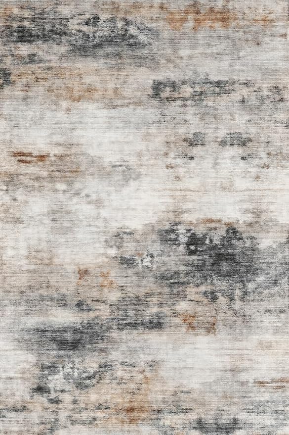 Toneed Abstract Area Rug 5x7 Modern Washable Rug Soft Non Slip Rug Low Pile - Image 7