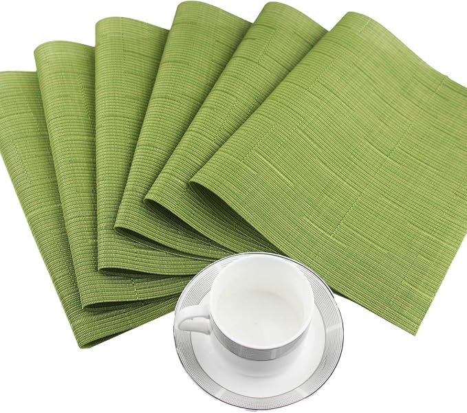 PIGCHCY Placemats Set of 8 Washable Durable Place Mats Vinyl Heat Resistant - Image 6