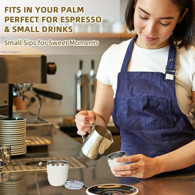 CHLJAR Espresso Cups, 4oz Insulated Espresso Cup Set of 6, Espresso Shot Cups - Image 7