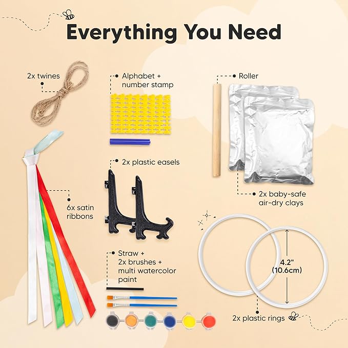 Baby Hand and Footprint Kit Girls, Boys - Personalized Baby Footprint Ornament Kit, Newborn Keepsake Gifts for New Mom, Easy to Use Handprint Makers, Cute Shower Gifts (Candy, Multi-Colored)