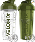 VELOMIX 2 Pack 28oz Protein Shaker Bottle by VELOMIX