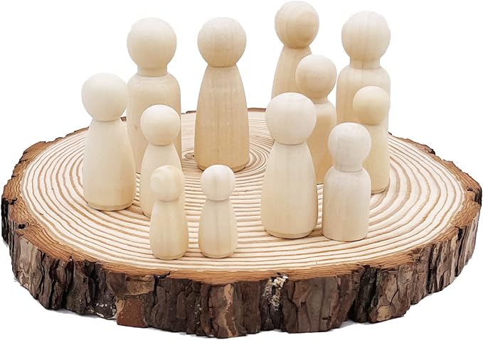 Natural Round Discs Rustic Wood Slices 6 Pcs 6.3-6.7 inch Unfinished Wood kit - Image 3