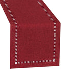 Grelucgo Large Handmade Hemstitched Polyester Rectangle Table Runners, by Grelucgo