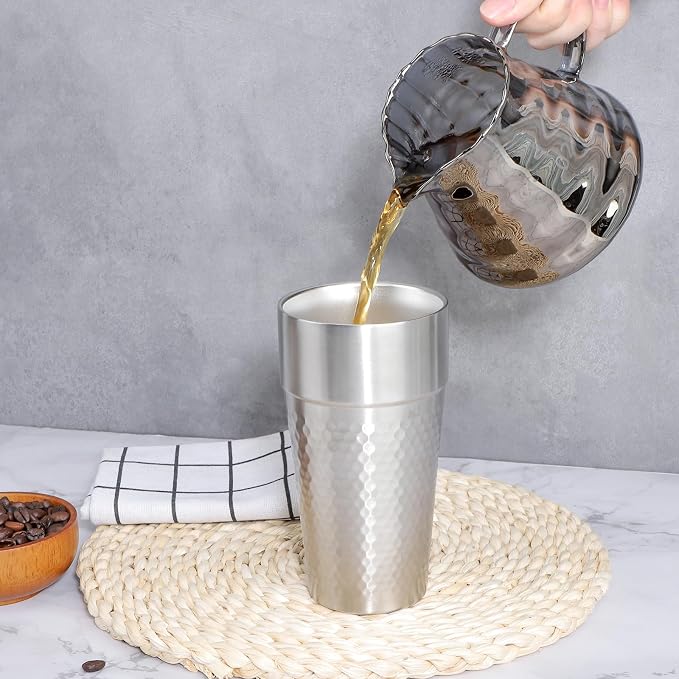 Beasea Stainless Steel Cups 19 oz, 2 Pack Large 18.6oz 550ml Stainless Steel - Image 6