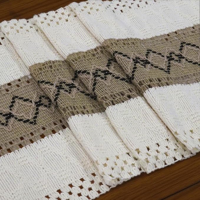 EMMTEEY Macrame Table Runner Boho Style 94 Inches Long, Scratch & Heat Resistant - Image 3