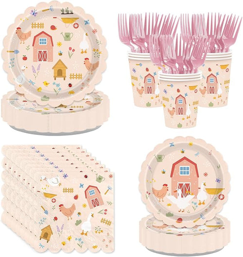 250Pcs Farm Chicken Party Decorations by Greencian