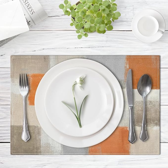 Emvency Farmhouse Placemats Set of 4, 12x18 Inch - Image 4