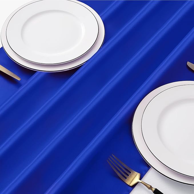 Manyshofu Royal Blue Satin Table Runner 12x108 - Image 3