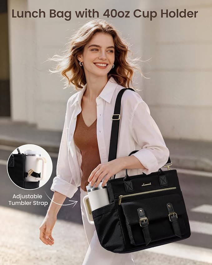 LOVEVOOK Insulated Lunch Bag Women, Large Work Tote | 15L Large Cooler bag - Image 2