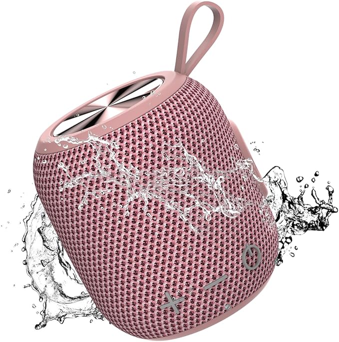 FIGMASU Bluetooth Speakers Portable Wireless Waterproof IPX7 Bluetooth 5.0 Dual Pairing Mini Shower Speaker, 24H Playtime Stereo Surround Sound, for Outdoor Travel, Pool