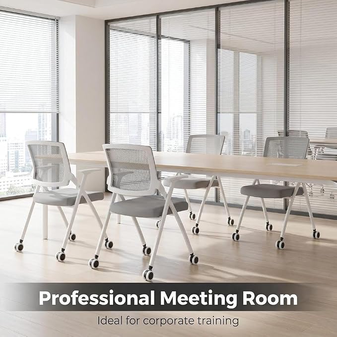 8 Pack Folding Office Chair - Image 8