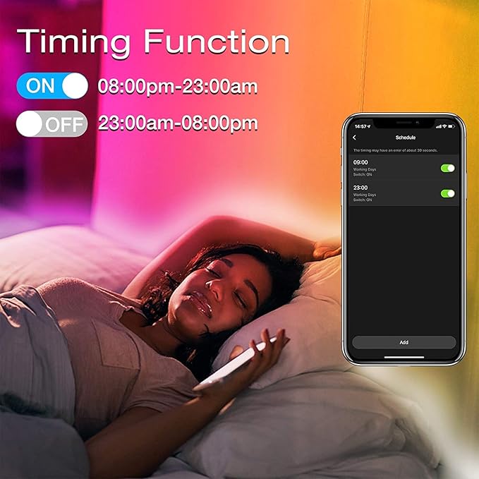 DAYBETTER Smart WiFi Led Lights, Tuya App Controlled, Compatible with Alexa and Google Assistant, Timer Schedule, RGB Strip Color Changing Décor for Bedroom Party Kitchen, 200ft