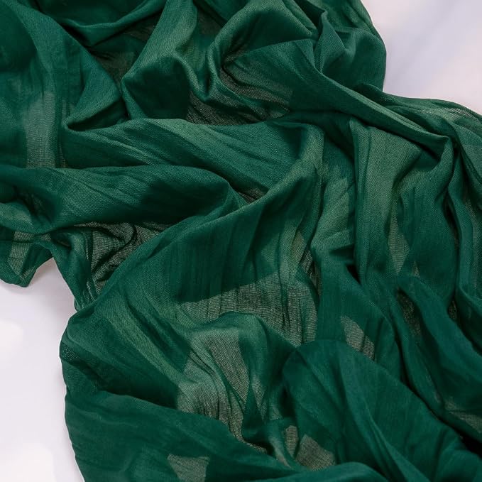6 Pack Emerald Green Cheesecloth Table Runner 10ft Sheer Gauze Decor | - Image 4