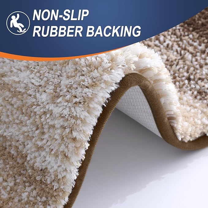 OLANLY Luxury Toilet Rugs U-Shaped 24x20, Extra Soft and Absorbent Microfiber - Image 5