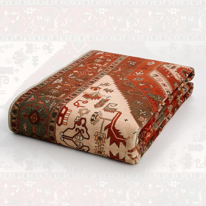 SERISSA Washable Rugs 8x10 Area Rugs, Large Non-Slip Boho Living Room Rug - Image 7