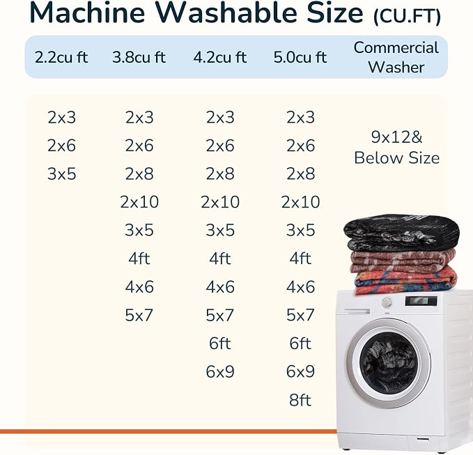 BESTSWEETIE Area Rug 8x10 Rug Machine Washable Non-Slip Low Pile Print Pattern - Image 5