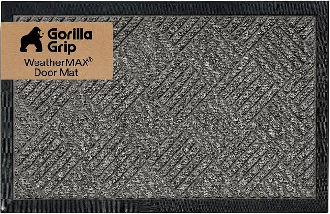 GORILLA GRIP 100% Waterproof All-Season WeatherMAX Doormat US Designed Natural by Unknown