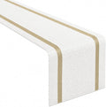 FAVE Woven Vinyl White Table Runner Woven by FAVE