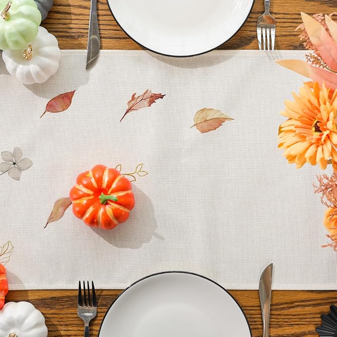 Siilues 220 GSM Fall Table Runner 13x60 Inch Home Party Decor | Watercolor - Image 5