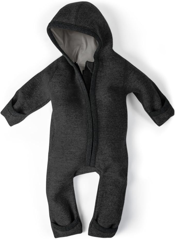 Ehrenkind® WOOLEN JUMPSUIT for Infants and Kids, Warm infant One-Piece made of natural virgin wool with zipper