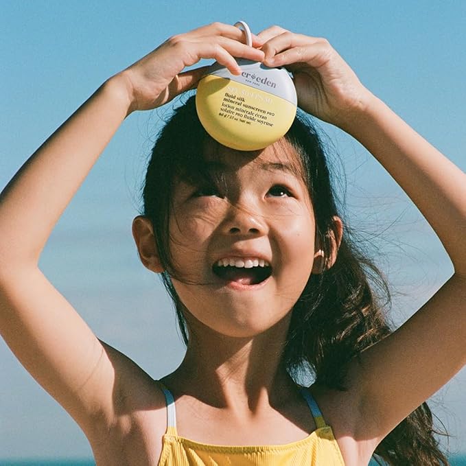 Evereden SPF50 Fluid Silk Mineral Kids Sunscreen: Clean Cooling Non-Nano UVA, UVB, & IR Protection for Sensitive Skin - Sheer, Lightweight, & Waterproof for Up to 40 Mins - Beach Day Toddler Sunscreen