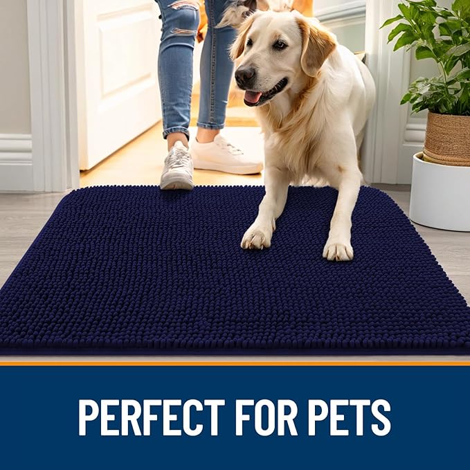 OLANLY Dog Door Mat for Muddy Paws 54x32, Absorbs Moisture and Dirt, Absorbent - Image 6