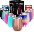 CHILLOUT LIFE 12 oz Stainless Steel Wine Tumbler by CHILLOUTLIFE