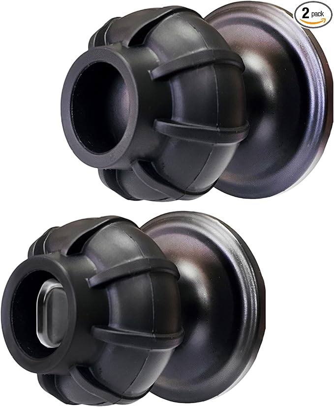 Enjoy Cover | Door Handle Grip Doorstop Knob Stopper Cover, Set of 2 Door Knob Grips Universal Size Protects Walls from Dents and Damage (Black)