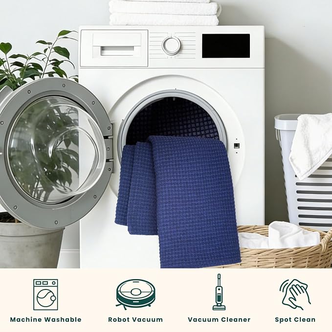 KOZYFLY Woven 3x7 Washable Kitchen Runner Rug, Non Slip Wide Runners - Image 6