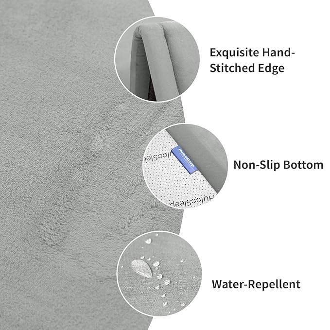 Baby Play Mat for Floor,1.3" Thick Memory foam Tummy Time Mat,Water Repellent Soft Velvet Nursery Rug,Extra Large Non Slip for Crawling,Toddlers,Infants,kids,Tatami Style for Living Room(Light Grey)