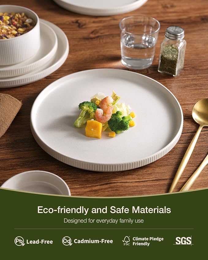 Famiware Star Stoneware Dinnerware Set, 8-Piece Dishes - Image 4