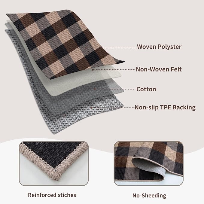 Tangsoo Checkered 4x6 Washable Easy Jute Area Rug - Image 6