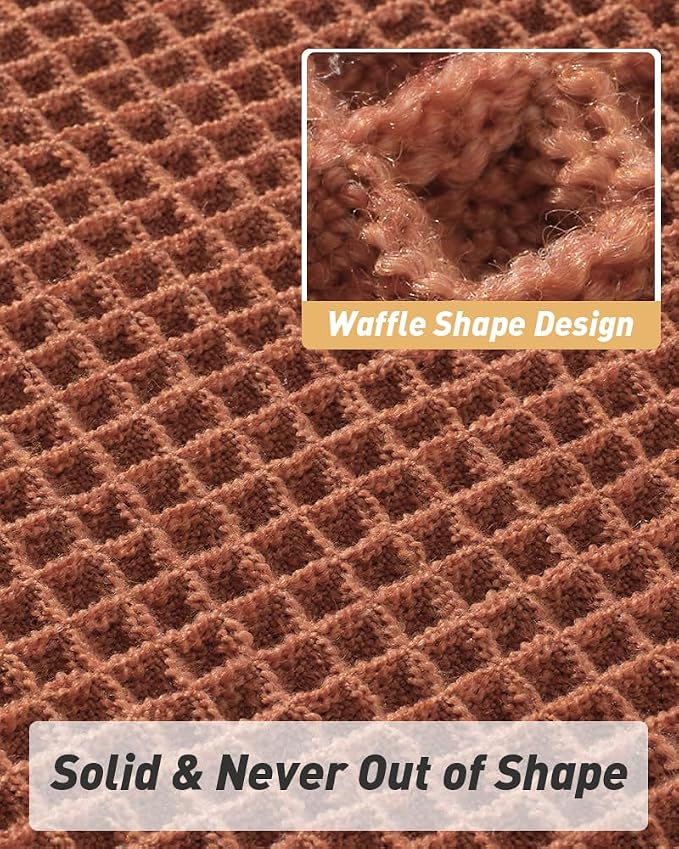 AMOAMI Upgraded Waffle Bath Mat, Super Absorbent Non Slip Bath Mats - Image 5