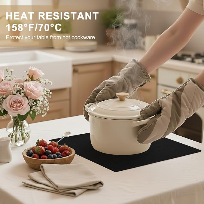 Faux Cotton Linen Placemats Set of 8, Cloth Washable Farmhouse Dining Table Mats - Image 3