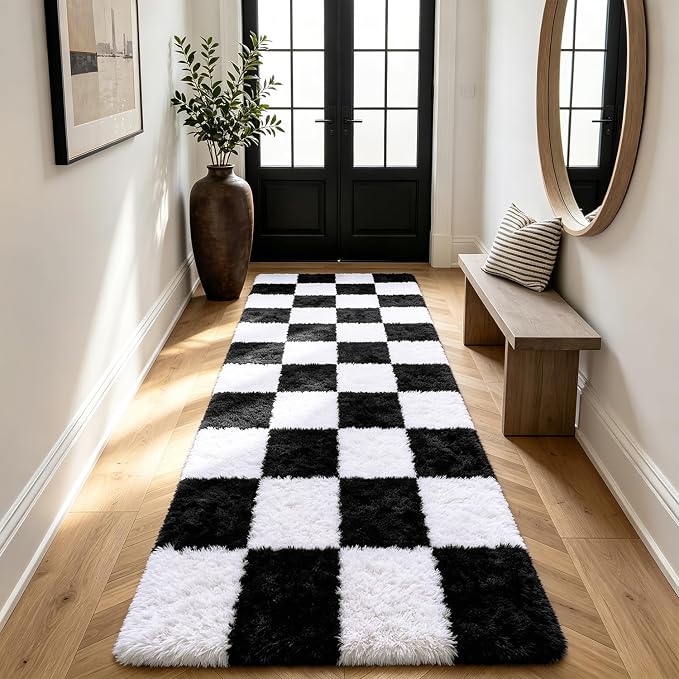 Shag Runner Rug for Bedroom Living Room 3x7 Upgrade Non-Slip Fluffy Soft - Image 4