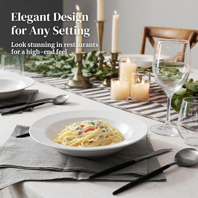 DOWAN Soup and Pasta Bowls Set of 4, 20 Ounces, Microwave & Dishwasher Safe - Image 3