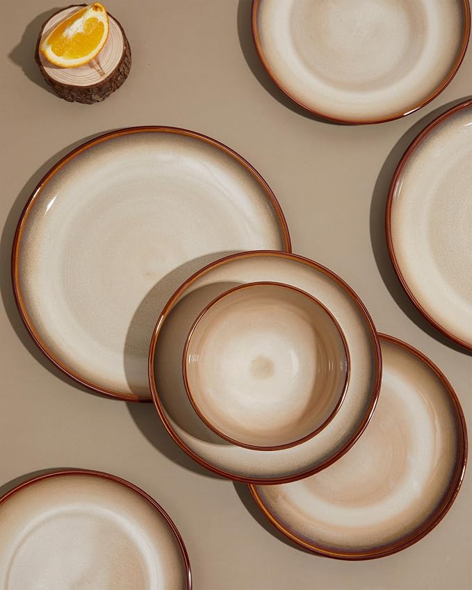 Stoneware Dinnerware Set Service - Image 3