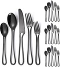 Black Silverware Hollow Flatware Set by A%C2%B7HOUSEWARE