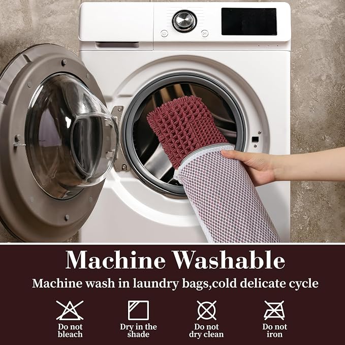 RESARE Waffle Bath Mat for Bathroom, Super Absorbent Bathroom Rugs Non Slip - Image 6
