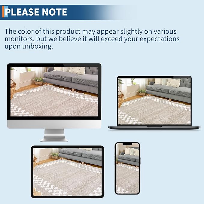 GarveeHome Hallway Runner Rug 2x6 Non Slip Scalloped Washable Rug - Image 7