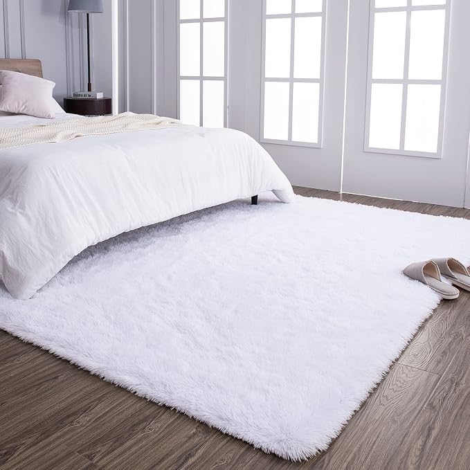 TWINNIS Super Soft Shaggy Rugs Fluffy Carpets 6x9 Feet, Indoor Modern Plush - Image 4