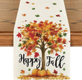 Artoid Mode 210 GSM Fall Table Runner 13x60 Inch Home Party Decor | Maple Tree by ArtoidMode