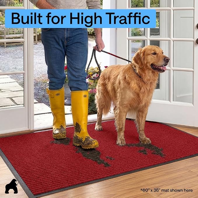 GORILLA GRIP Waterproof Traffic Guard Door Mat, 2 Pack Heavy Duty Entryway Mats - Image 7
