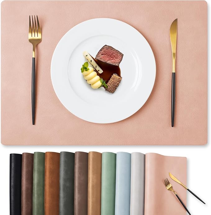 MOSAYT Vinyl Placemats Set of 8-12 X 17 Inch by MOSAYT