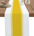 Yellow Table Runners 36 inches Long, Modern Stripes Table Runner Farmhouse by Futuregrace