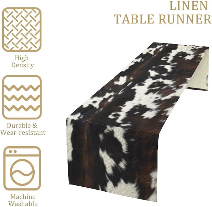 Cow Print Table Runner, 13x60 Inch - Image 4